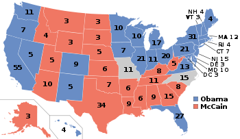 Electoral College Map 2008