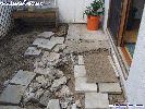 Breaking up the old concrete